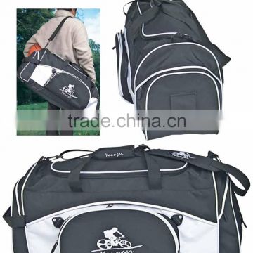 2015 polyester Duffel Bag black traveling bag