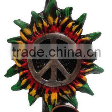 Figurine Shaped Hand Crafted Smoking Pipes - Peace Sign