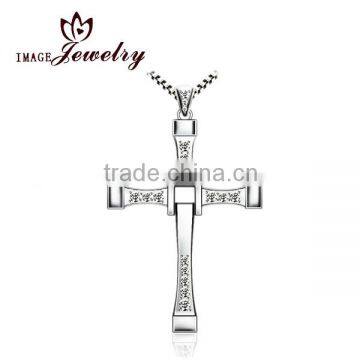 Antique Large Silver Cross Pendants For Necklace Best Sell