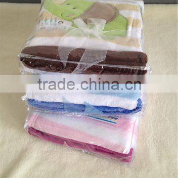 High quality solid color children's microfleece blanket two layer 75x100cm factory directly