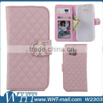 Alibaba China Supplier Stand Wallet Leather Case Cover for HTC One 2 M8 Flip Case