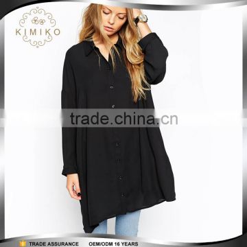 Fashion High Quality Chiffon Casual Long Blouse for Ladies