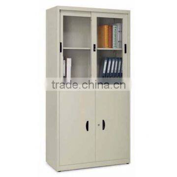 Hot sale office furniture glass door steel cupboard filing cabinets