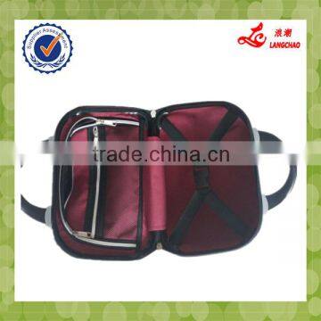 Red White Color Hot Sale Fashionable Designer 12/14 Inch High Quality Handles 100%ABS+ PC Hard Shell Lady Bag Set photo-4