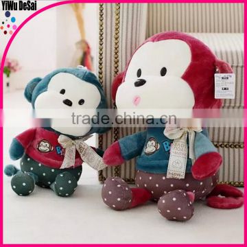 Custom soft plush monkey toy,Chinese new year stuffed plush monkey