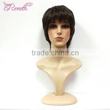 Short hair wig black cosplay wig toupee