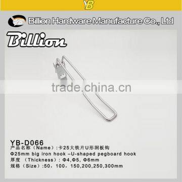 Powder Coated Single Wire Pegboard Display Hook Double Wire Display Hook for Hanging Chrome Finish Hook With Tag photo-3