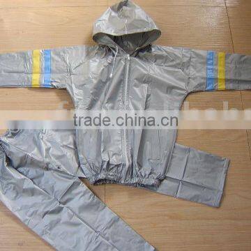 outdoor waterproof ripstop kids rainsuit polyester