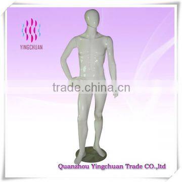 Fiberglass faceless egg head glossy man mannequin