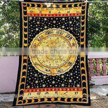 Indian Cotton Hippie Horoscope Wall Hanging Tapestry