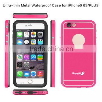 Slim Protective Waterproof Phone Case for Iphone 6 Plus Aluminum Metal Frame Full-Body Underwater