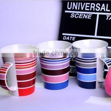 12oz Ceramic strip mugs wholesale