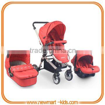 Baby stroller 3-in-1 with Carrycot and Carseat EN1888:2012 certificate