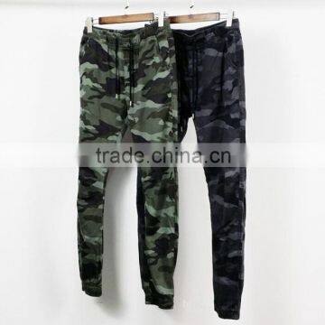 New autumn military design casual cargo pants with lacing for men's