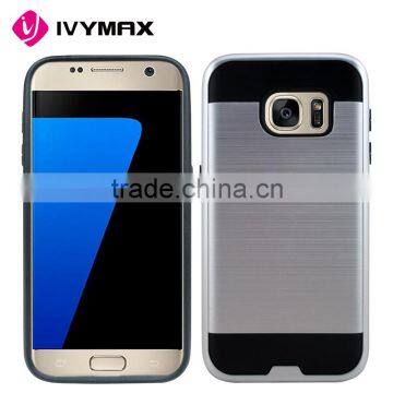 IVYMAX Luxury Brushed Design Soft TPU+PC Case Cover For Samsung Galaxy S7 G930 Phone