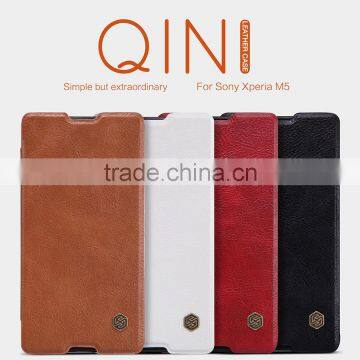 Stylish leather case For Sony xperia M5