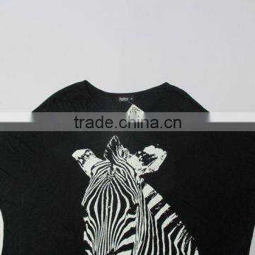 Women Plus Bat-wing High-low Printed Top photo-3