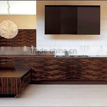 Environmental friendly timber veneer kitchen cabinet