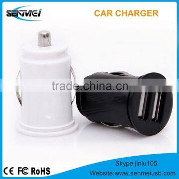 2015 new mini car battery charger multiple mobile phone car charger dual car usb charger