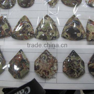 flower agate triangle and freeform cabochon bead charms and pendants,semi precious stone gemstone cabs, factory direct wholesale