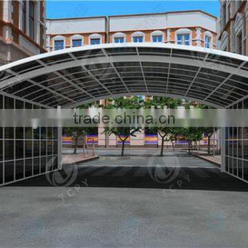 strong DIY polycarbonate carport with aluminum frame for canopy