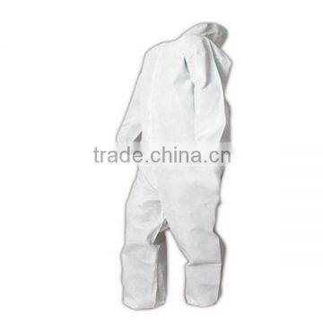 Polypropylene Coverall with Hood Disposable Elastic Cuff White