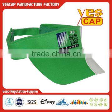 custom logo green sun visor cap wholesale