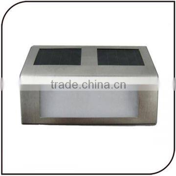 Waterproof 4 LED Solar Stair Light Step Light Garden Modern Stainless Steel Outdoor Light photo-2