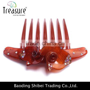 2015 wholesale flower hair combs fashion hair accessories for women