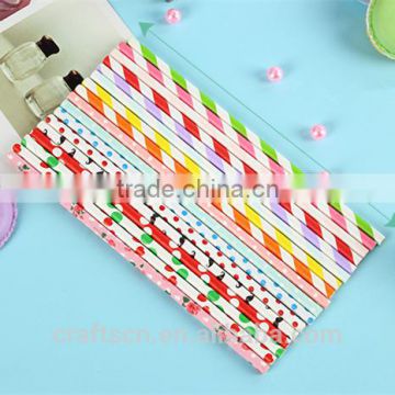 Colorful paper straw for cake decoration