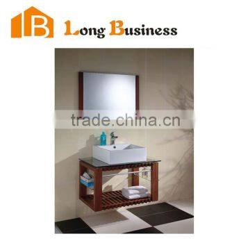 LB-JL2057 Solid Wood Wall Mounted modern bathroom vanity