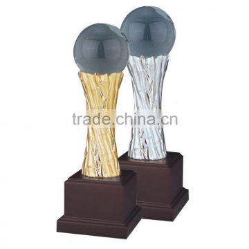 Personality Metal Plated Globe Resin Sports Trophy