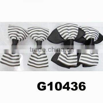 girls black white grosgrain ribbon hair bows wholesale