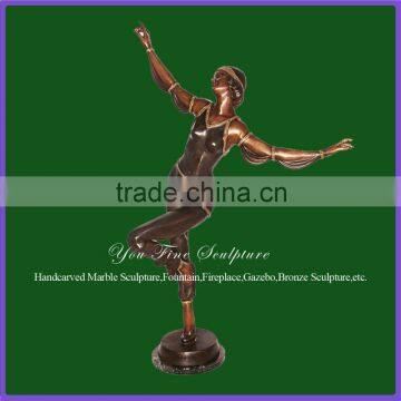 Outdoor Cast Dancing Bronze Figure Sculpture