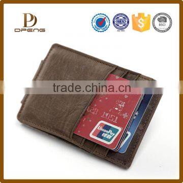 2015 Promotion durable new arrival heavy duty luxury leather wallet with clip