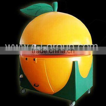 Outdoor Fibreglass Orange Shape Portable Kiosk Food Kiosk China Manufacturer photo-2