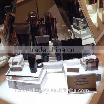 Acrylic cosmetic displays, block, clear block, furnitures for cosmetic display