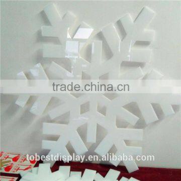 Customize large projector snowflake, large snowflake decorations, decorative plastic snowflakes