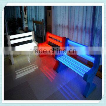Colorful lighting plastic garden chair, outdoor lighting garden chair
