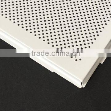 Sound-absorption Acoustic 600x600 Modern Perforated Metal Frame Suspended False Ceiling White Color photo-2