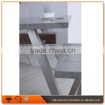 2016 Popular Marble Top Stainless Steel Frame Dining Table