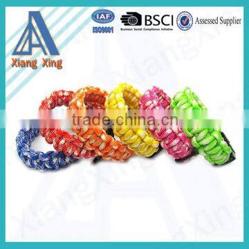 2016 Popular Top Sell Fire Flint Whistle and Blade Compass Paracord Survival Bracelet