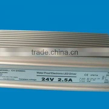 waterproof ip67 led 24v transformer with ce,rohs,saa,c-tick