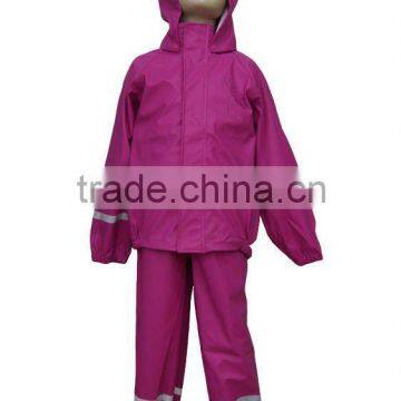 Kid's All-over Printed PU Knitted Rain Sets, Rain Suit, Rain Wear