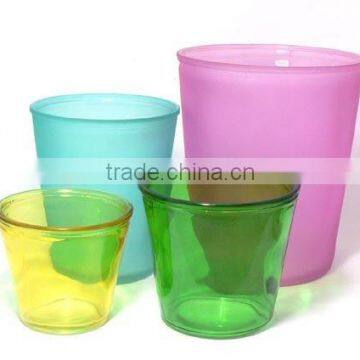 set colored glass large cheap pots gardening