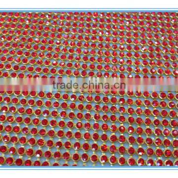 Cheapest Yiwu hot fix crystal rhinestone sheet net