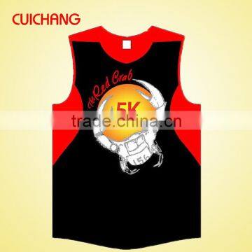 custom sublimation running singlet &full sublimation & 100% polyester