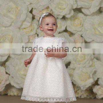 Cap SleeveCut Out Ribbon Baby Flower Girl Dress Patterns(FLMO-3048)