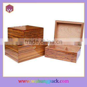 Different Sizes Cigar Package Box/ Glossying Wooden Cigar Humidor Boxes