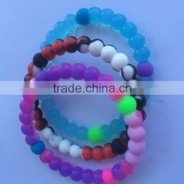 Wholesale mixed colors water mud soft solid ball bead silicone band